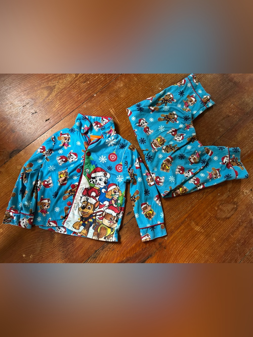 Nickelodeon Bright Blue Paw Patrol Holiday Pajama Set